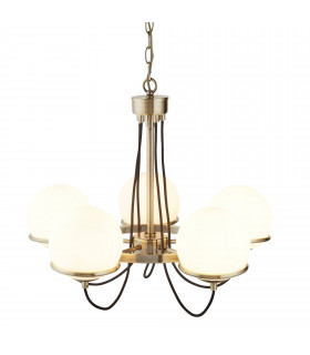 Lampada da parete Sfera, ottone antico e vetro, 1 lampadina