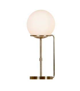 Lampada da parete Sfera, ottone antico e vetro, 1 lampadina