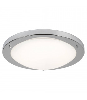 Deckenleuchte 41 cm Led Flush, aus Chrom und Glas