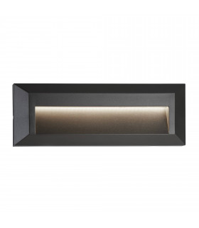 Lámpara de pared Tobillo, fundición de aluminio y vidrio opal, gris, 9 cm.