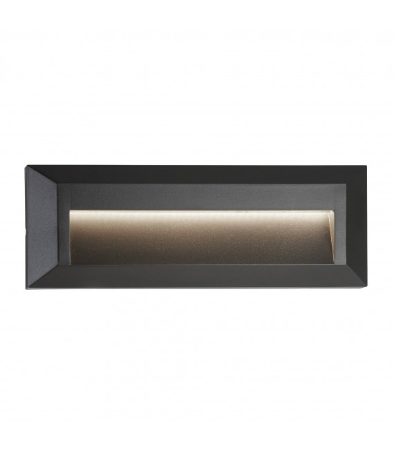 Lampada da parete Caviglia, fusione di alluminio e vetro opale, grigio, 9 cm