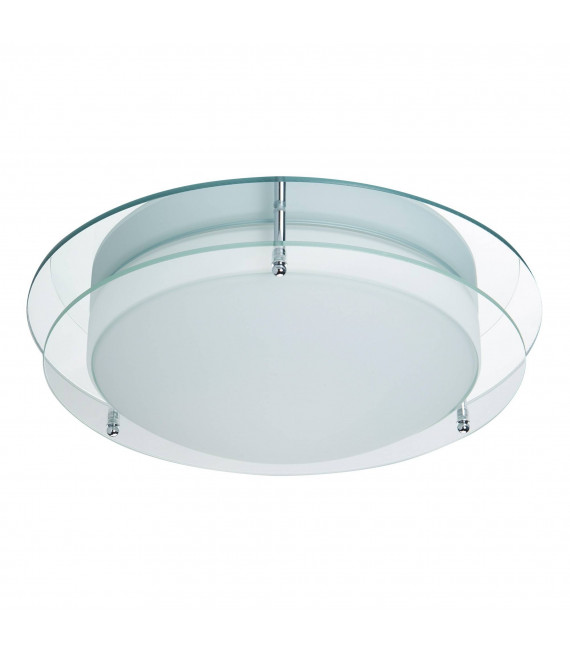 Badezimmer Deckenleuchte 38cm, Chrom, Klar- und Opalglas