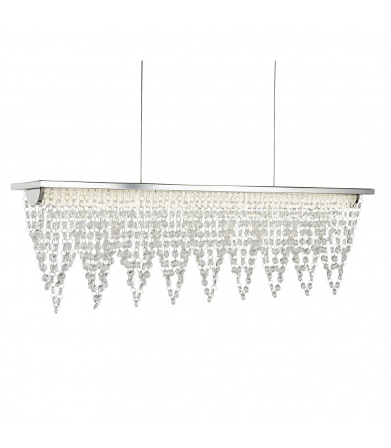 Lampada da soffitto Willow 73 cm, in cromo e acrilico