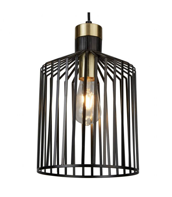 Vogelkäfig Pendelleuchte, schwarz, 16 cm