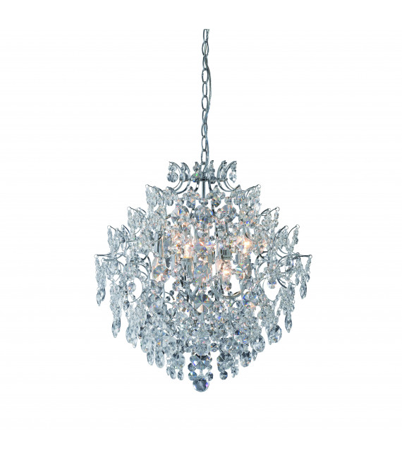 ROSENDAL plafón de cristal cromo 6 bombillas