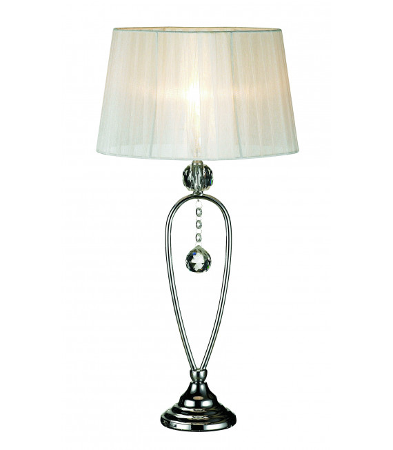 Lampe de table en cristal CHRISTINEHOF chromée 1 ampoule