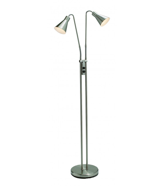 ODENSE Graue Stehlampe 2 Lampen