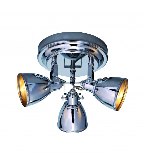 FJÄLLBACKA chrome ceiling light 3 bulbs