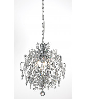 HÄRINGE Kristall Deckenleuchte Chrom 3 Glühbirnen