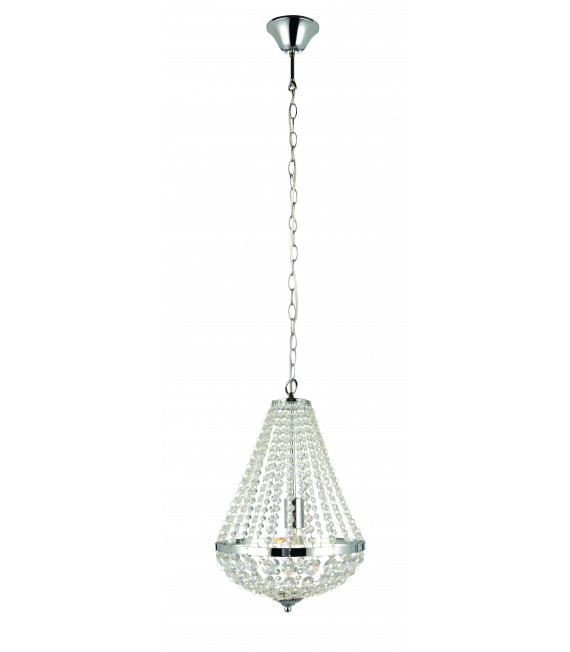GRÄNSÖ crystal ceiling light chrome 1 bulb