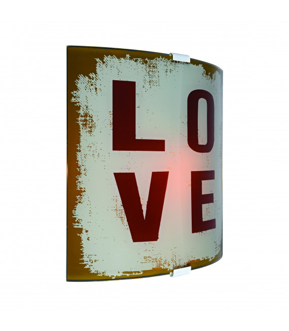 LOVE lampada da parete bianca 1 lampadina