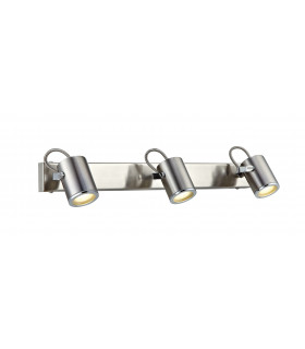 LUX 3-Light Steel Bathroom Wall Light