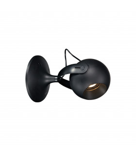 Lampada da parete nera KLOT 1 lampadina