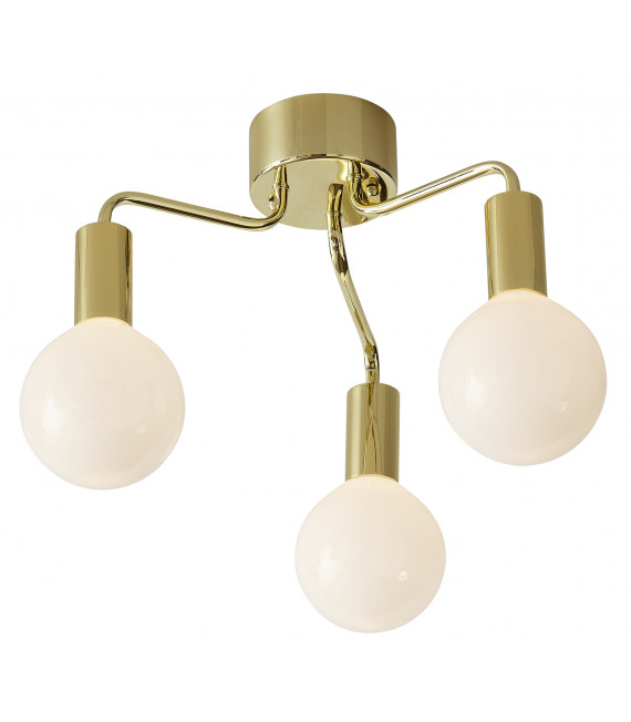 HISTORY Ceiling light brass 3 bulbs