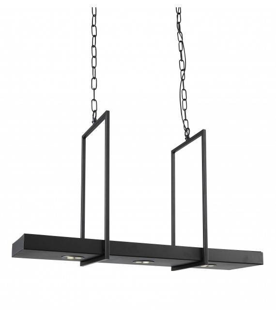 Plafonnier TRAY Noir 3 ampoules
