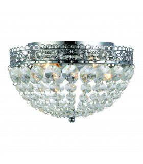 Plafoniera in cristallo SAXHOLM cromata 2 lampadine