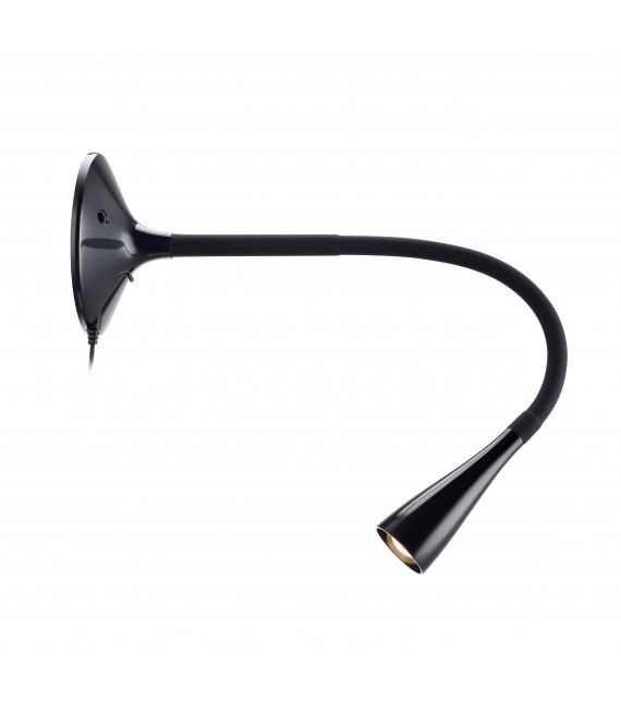 SNAKE black wall light 1 bulb