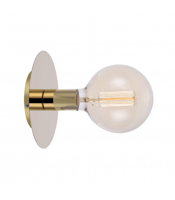 DISC Wandleuchte Messing 1 Glühbirne