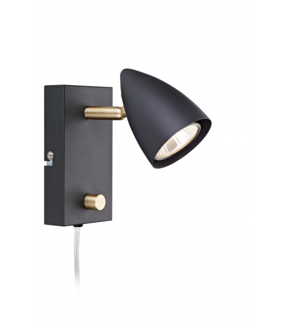 CIRO Applique nera 1 lampadina