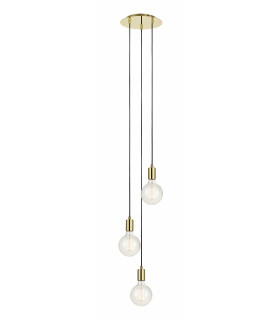 SKY Lampada da soffitto in ottone a 3 lampadine