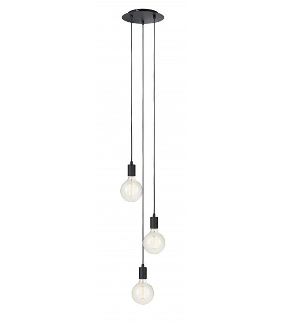 SKY Black ceiling light 3 bulbs