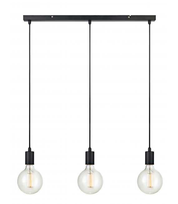 SKY Plafoniera nera 3 lampadine