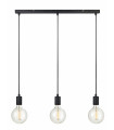 SKY Black ceiling light 3 bulbs