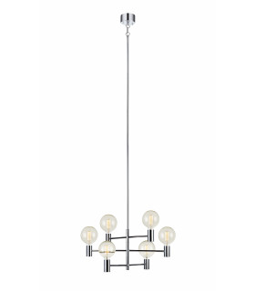 CAPITAL Chrom Deckenleuchte 6 Lampen