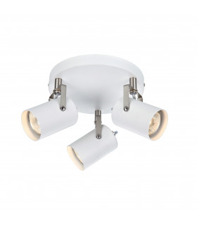 Plafonnier KEY Blanc 3 ampoules