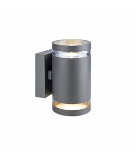 IRIS gray garden wall light 2 bulbs