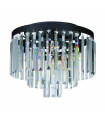 Plafonnier en cristal VENTIMIGLIA Noir 4 ampoules
