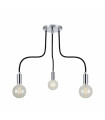 Plafonnier RAW Noir/Chrome 3 ampoules