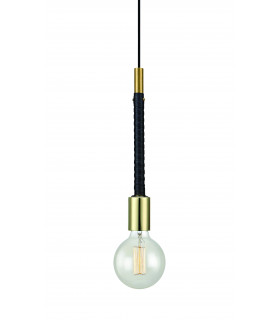 SADDLE pendant light brass 1 bulb