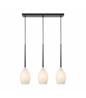 SALUT ceiling light black 3 bulbs