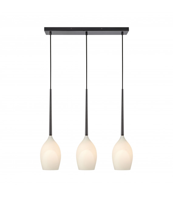 SALUT ceiling light black 3 bulbs