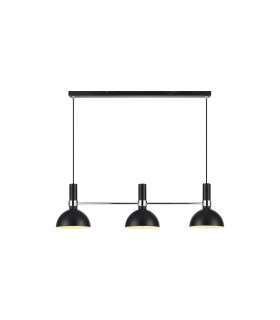 LARRY ceiling light black 3 bulbs