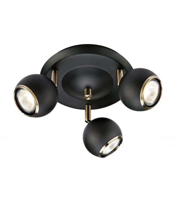 COCO Black ceiling light 3 bulbs
