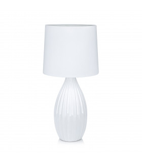 STEPHANIE weiße Tischlampe 1 Glühbirne