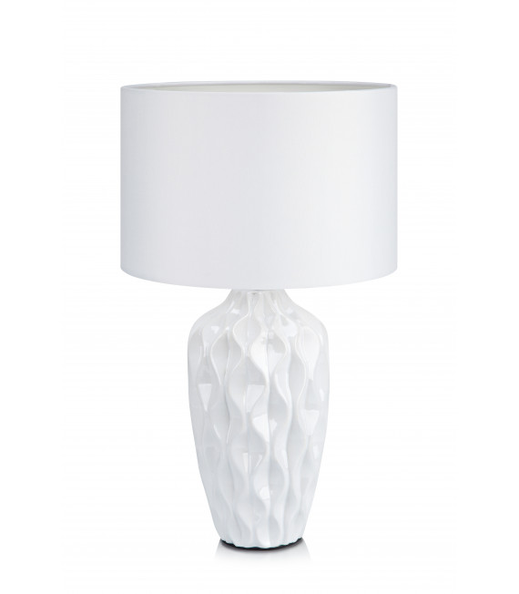 ANGELA weiße Tischlampe 1 Glühbirne