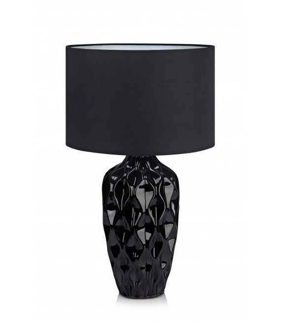 ANGELA Schwarze Tischlampe 1 Glühbirne