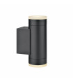 Applique murale de jardin NOVA Noire 2 ampoules