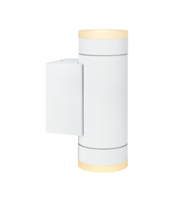 NOVA white garden wall light 2 bulbs