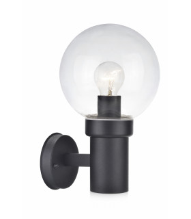 CARIS black garden wall light 1 bulb