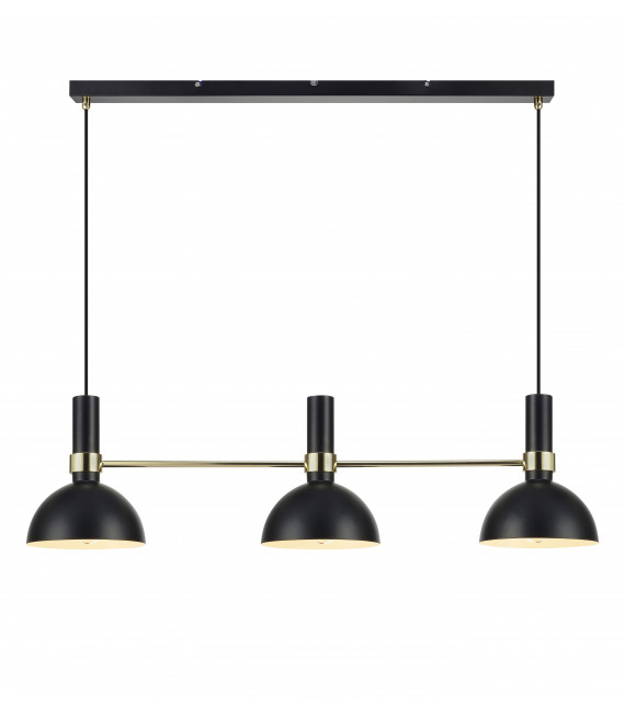 LARRY plafoniera nera 3 lampadine