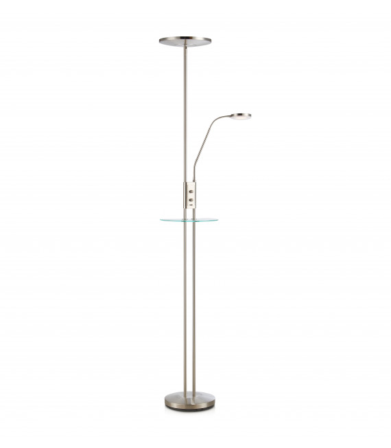 FRIEND floor lamp in steel 2 bulbs