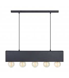 Ceiling light COUTURE Black 5 bulbs