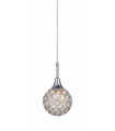 1-light chrome CORA crystal pendant lamp