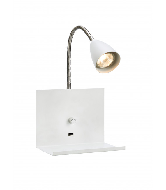 LOGI white wall light 1 bulb
