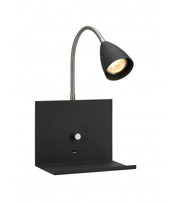 Applique murale LOGI Noire 1 ampoule