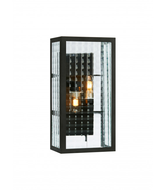 Applique murale de salle de bains FULHAM Noire 2 ampoules